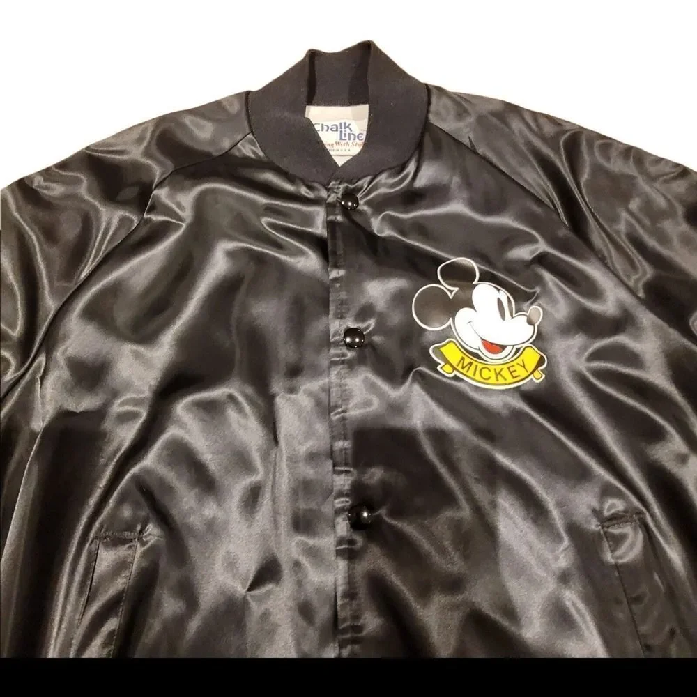 Chalk Line Vintage‎ Disney Mickey Mouse Satin Jacket Size Medium READ